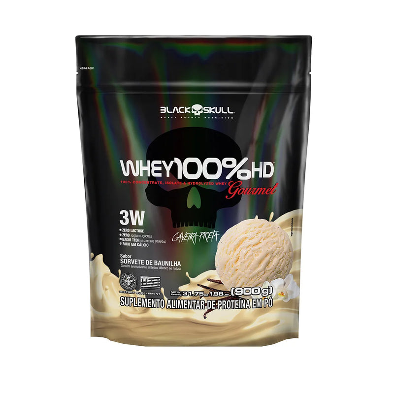 WHEY SEM LACTOSE 100% HD - BLACK SKULL - 900G