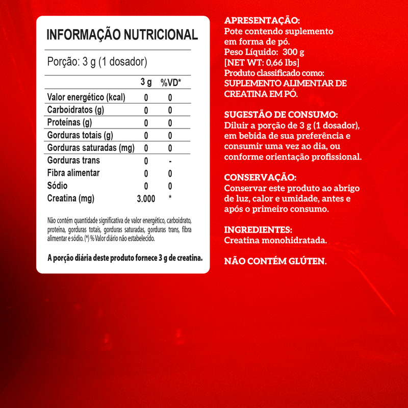 CREATINA PURA INTEGRALMÉDICA - 300G