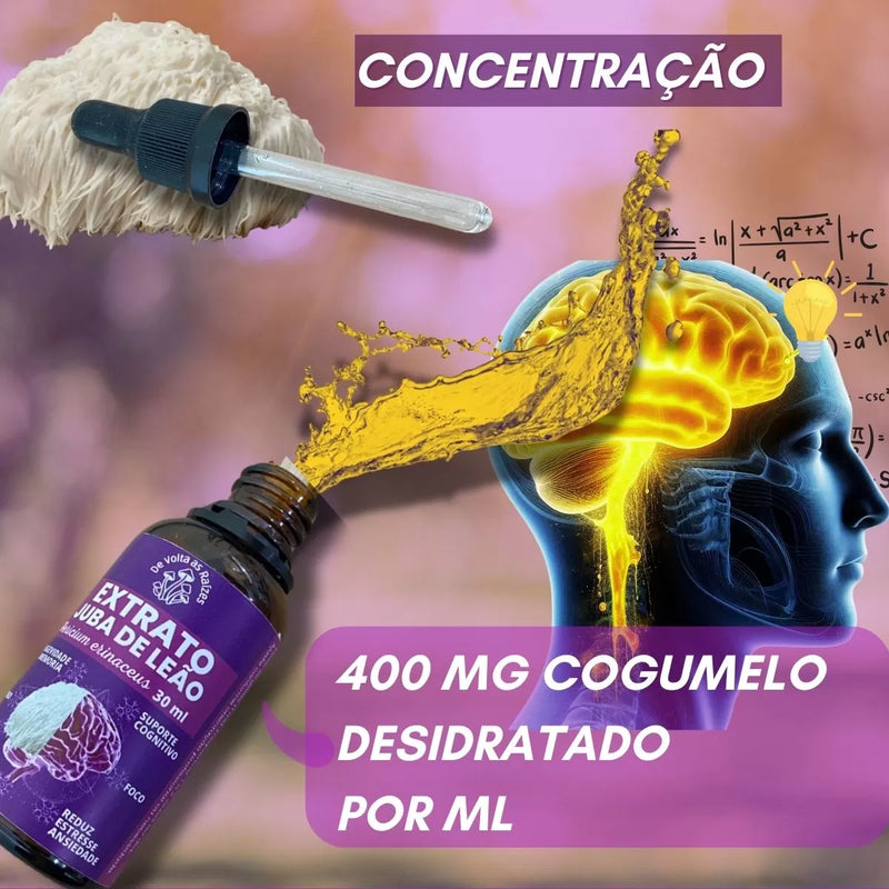 Juba de Leão - Extrato líquido de cogumelo funcional 30ml