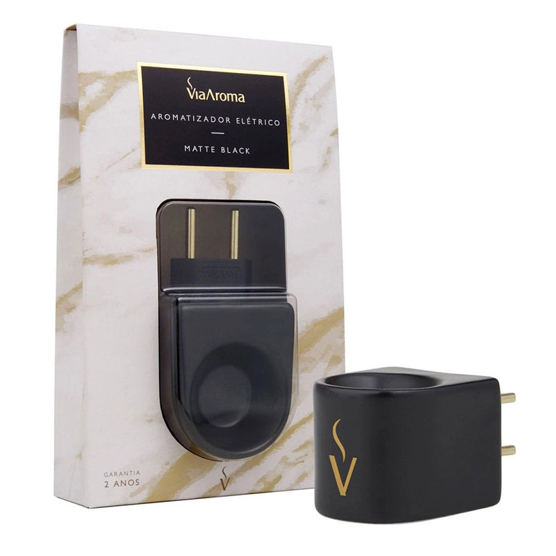 Difusor Aromatizador Elétrico Bivolt - Porcelana - BLACK