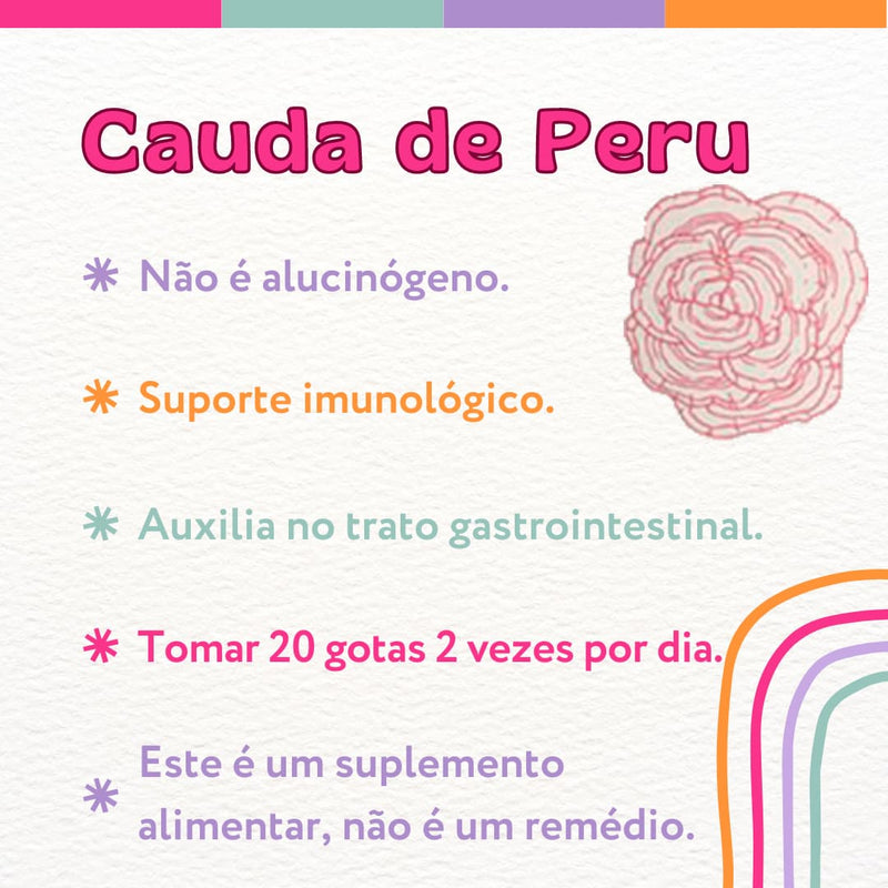 Cauda de Peru - Extrato líquido de cogumelo funcional 30ml