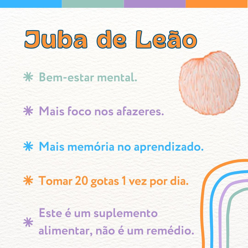 Juba de Leão - Extrato líquido de cogumelo funcional 30ml